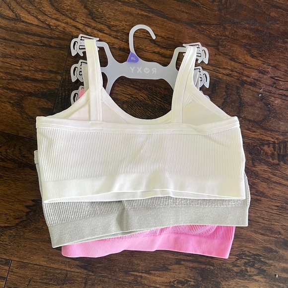 Roxy 3 piece ribbed padded bralette set size XL New With Tags - Picture 4 of 6